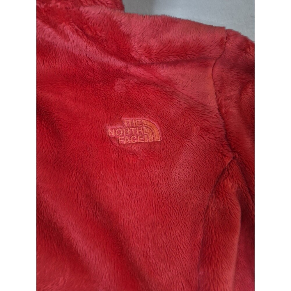 The North Face Osito Jacket Womens Size Medium Bright Red Fleece Full Zip Soft - Picture 15 of 16